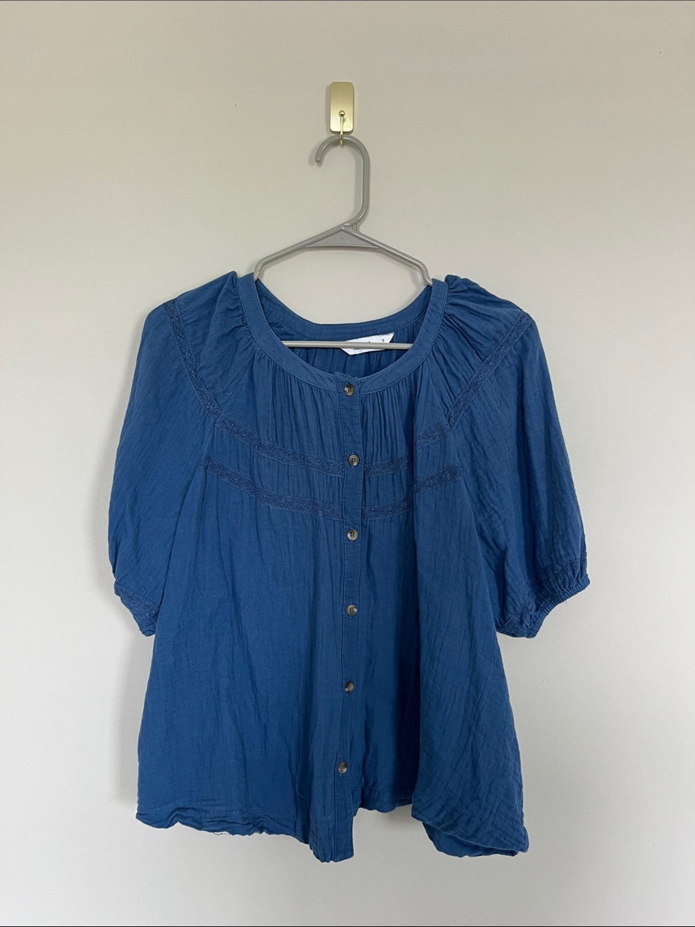 Sonoma 100% Cotton Button-Front Coastal Blouse